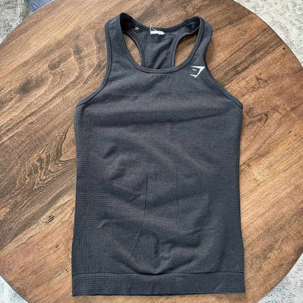 Grey seamless Gymshark tank top size S